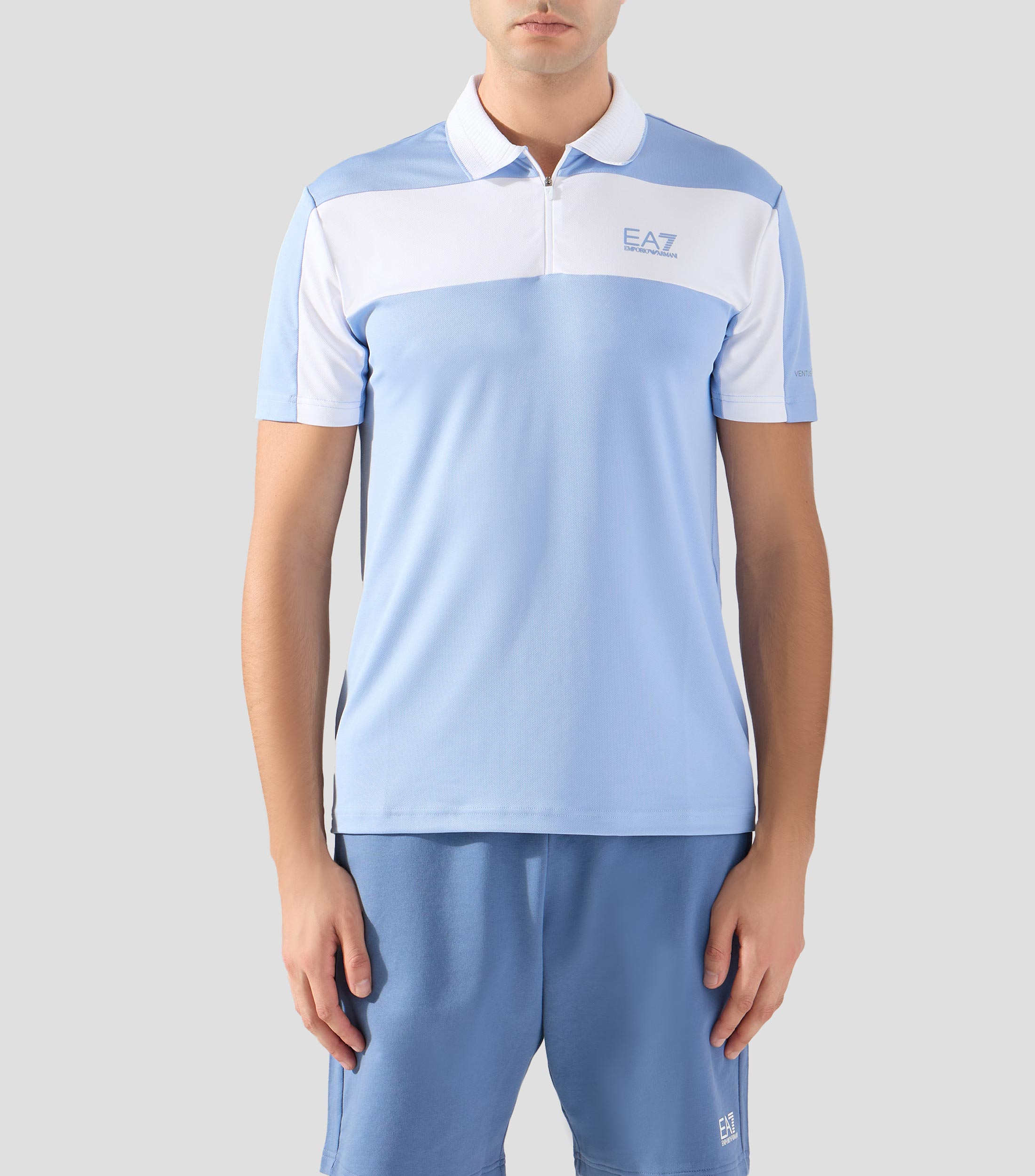 Playera tipo polo manga corta lisa Hombre